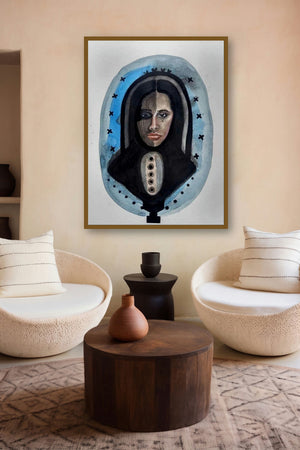 Two Face Of Society (The Veiled Woman) by artist Rohit Joshi displayed in a Contemporary Exhibition gallery