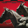 Two Horse On The Way' animals oil painting by artist Abid Shaikh, 36x48 inch, on canvas