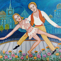 Figurative oil painting titled 'Two To Tango', 30x40 inches, by artist Nayanaa Kanodia on Canvas
