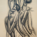 Two Women painting by Ramesh Pachpande