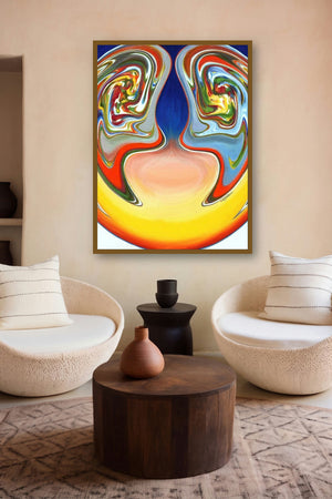 Ugra Samvad (Soul Resonance) by artist Atul Padia displayed in a Luxury gallery