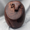 Ullu 1' figurative Wood sculpture by artist Sahil Mehra, 18x12 inch, on wood