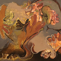 The Ultimate Disbalance 2' contemporary acrylic painting by artist Rasana Bhardwaj, 24x30 inch, on canvas