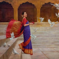 Figurative oil painting titled 'Umang', 48x72 inches, by artist Ramesh Nanware on Canvas