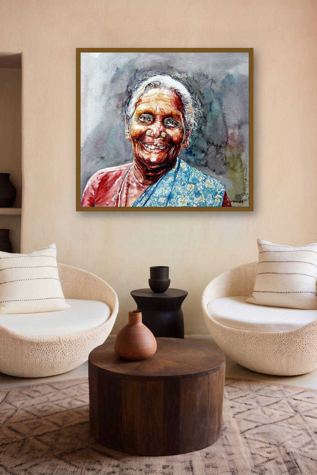 Un Bounded Smile Of Joy by artist Srv Artist displayed in a Curated gallery