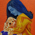 Figurative acrylic-oil painting titled 'Unconditional Love', 30x24 inch, by artist Deepali S on Canvas