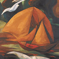 Landscape serigraphs painting titled 'Under Sail', 30x22 inch, by artist Jehangir Sabavala on Paper