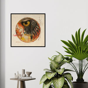 In-situ view of Amalesh Das's 'Under Surveillance 2 (Watching Over)' painting in a room