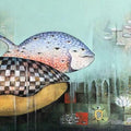 Animals acrylic painting titled 'Underwater World 2', 18x36 inches, by artist Pooja Shelke on Canvas