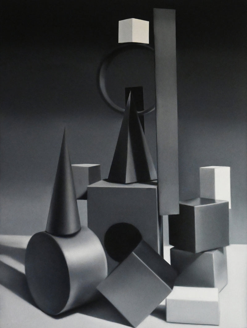 Unity 1' abstract oil painting by artist Abid Shaikh, 48x36 inch, on canvas