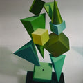 Unity 3' abstract oil painting by artist Abid Shaikh, 48x36 inch, on canvas