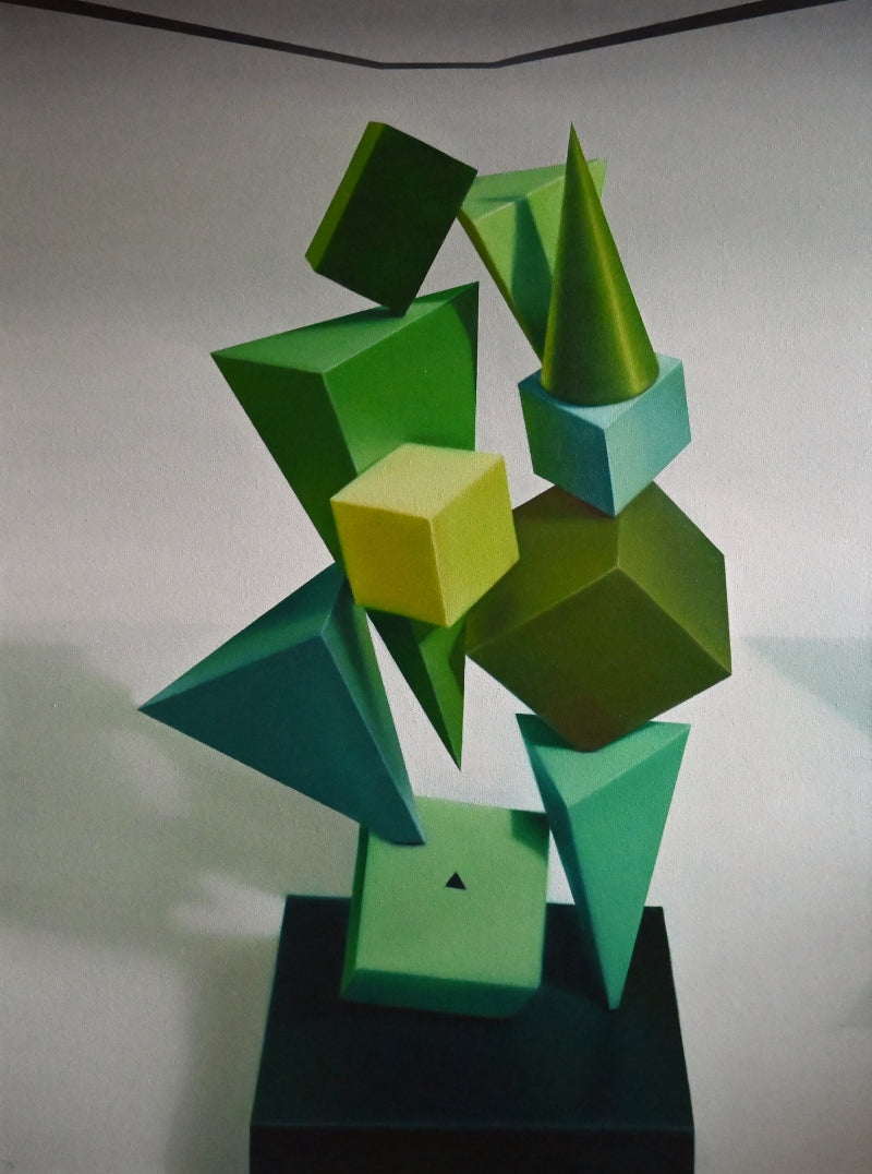 Unity 3' abstract oil painting by artist Abid Shaikh, 48x36 inch, on canvas