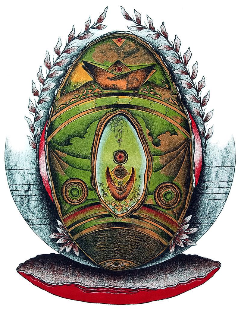 contemporary printmaking titled 'Unknown Nature', 26x20 inches, by artist Papil Manna on Paper