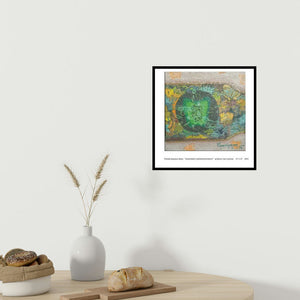 In-situ view of Pinaki Ranjan Bera's 'Unsoken Understatement (Subtle Whispers: An Abstract Dialogue)' painting in a room