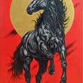 Unstoppable 1' animals mixed-media painting by artist Sanket A Sawant, 36x24 inch, on canvas