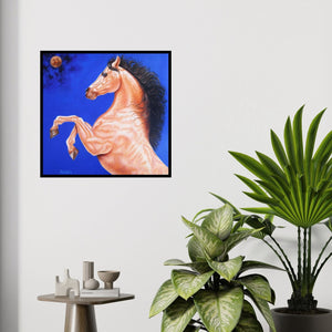 In-situ view of Sanket Sawant's 'Unstoppable 2 (Lunar Leap)' painting in a room