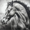 Unstoppable 2' animals charcoal drawing by artist Sanket Sawant, 20x26 inch, on paper