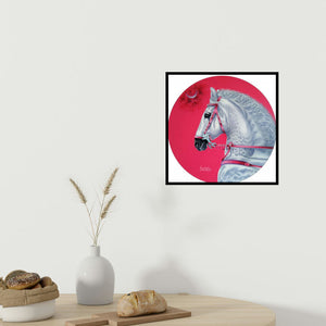 In-situ view of Sanket Sawant's 'Unstoppable 4 (Crimson Dream)' painting in a room