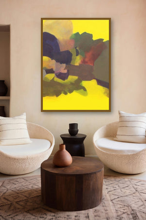 Untitled (Golden Hues) by artist Ravindra Parkhi displayed in a Boutique gallery