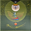 Untitld 1' contemporary acrylic painting by artist Nitesh Panchal, 72x72 inch, on canvas