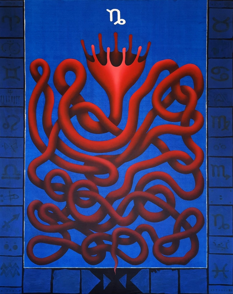 Untitld 7' contemporary acrylic painting by artist Nitesh Panchal, 60x48 inch, on canvas