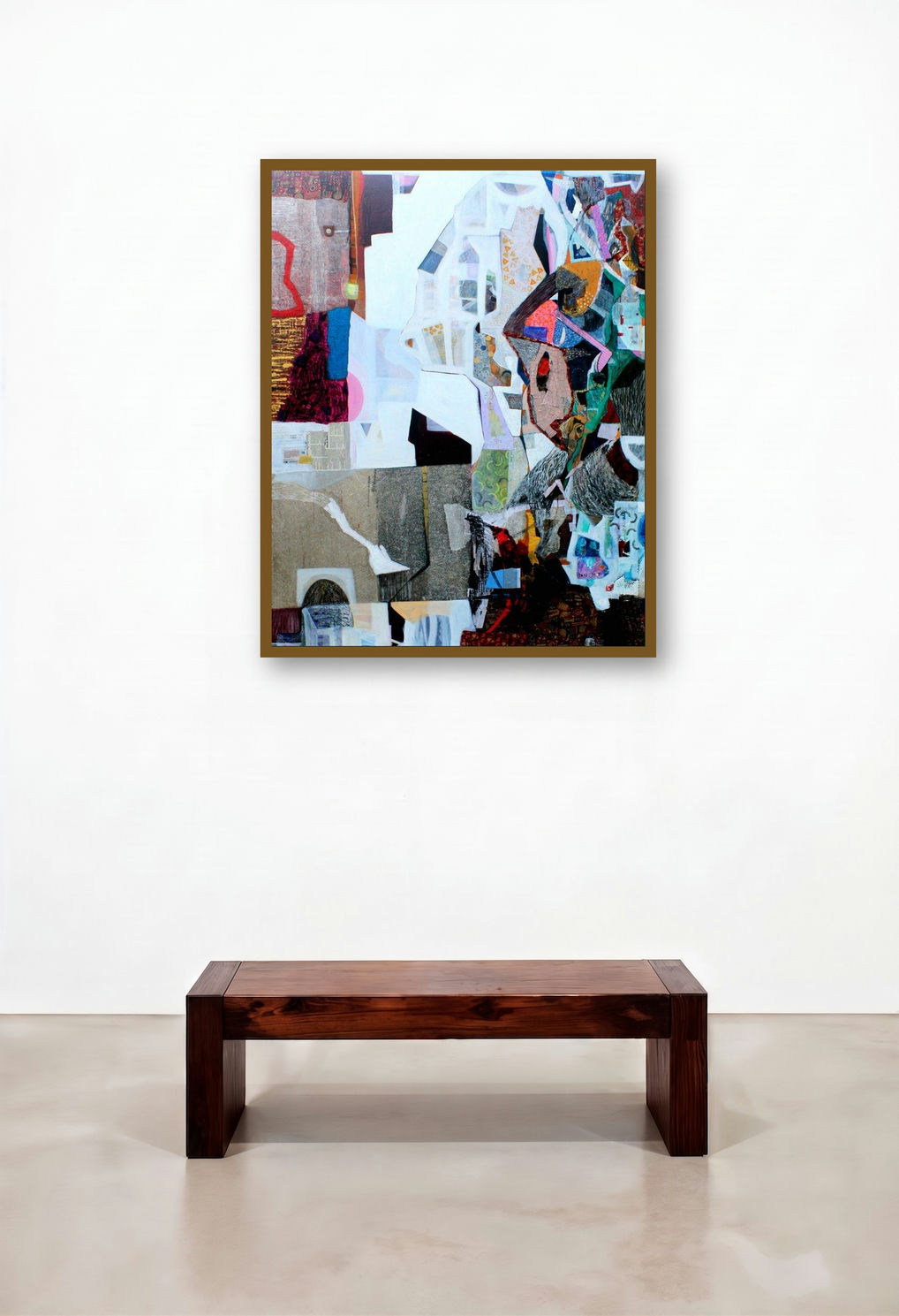 Untitle 2 (Urban Fragment) by artist Vipin Singh displayed in a Classic Foyer