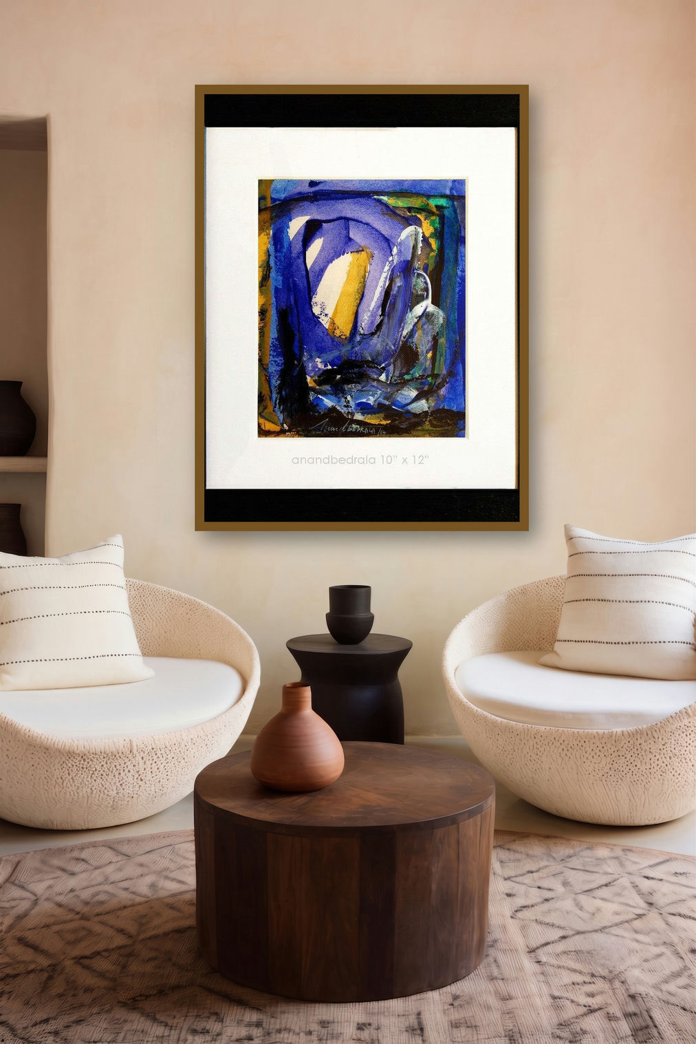 Untitle 28 (Inner World) by artist Anndbedrala Bangalore displayed in a Boutique gallery