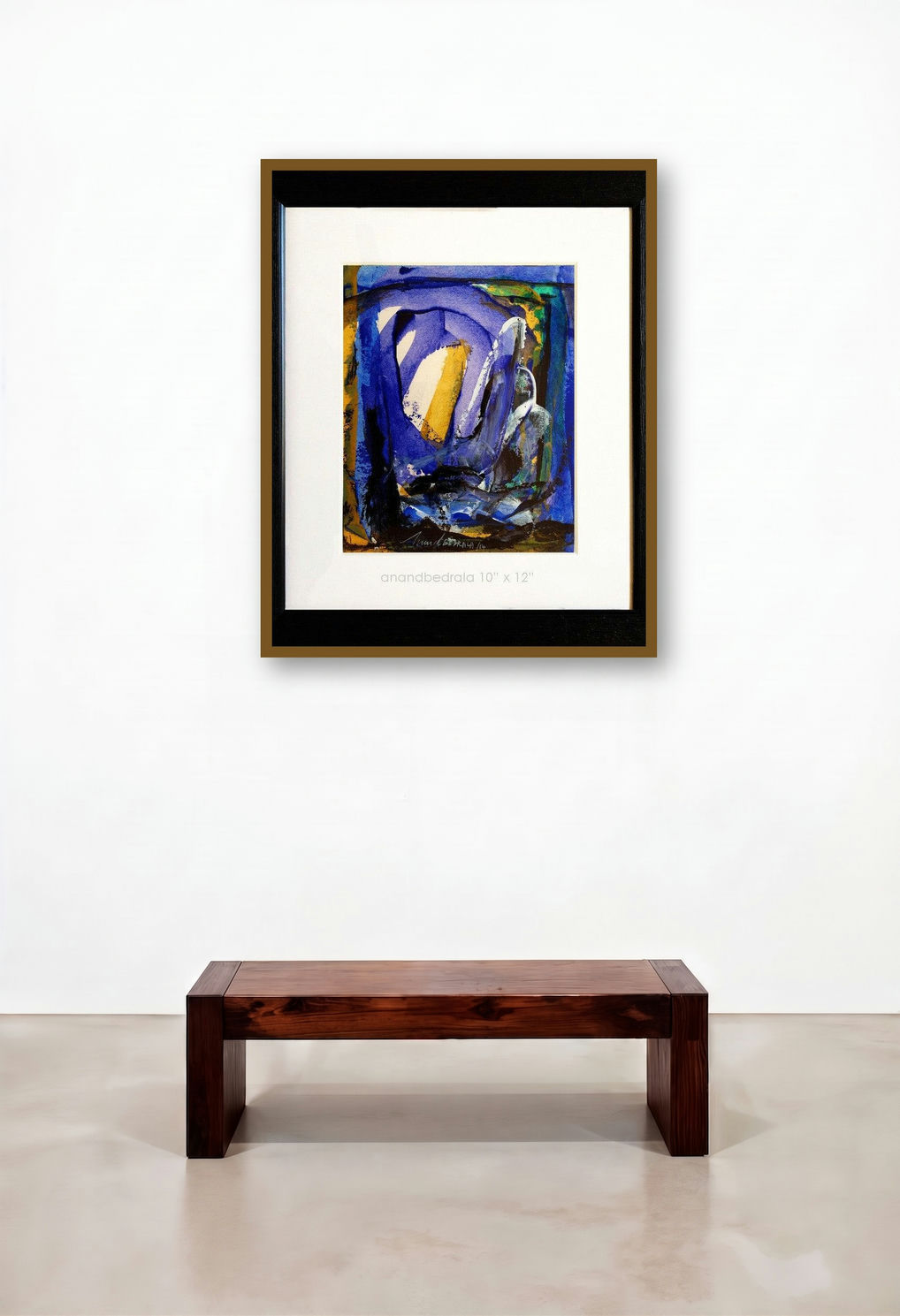 Untitle 28 (Inner World) by artist Anndbedrala Bangalore displayed in a Modern Family Room