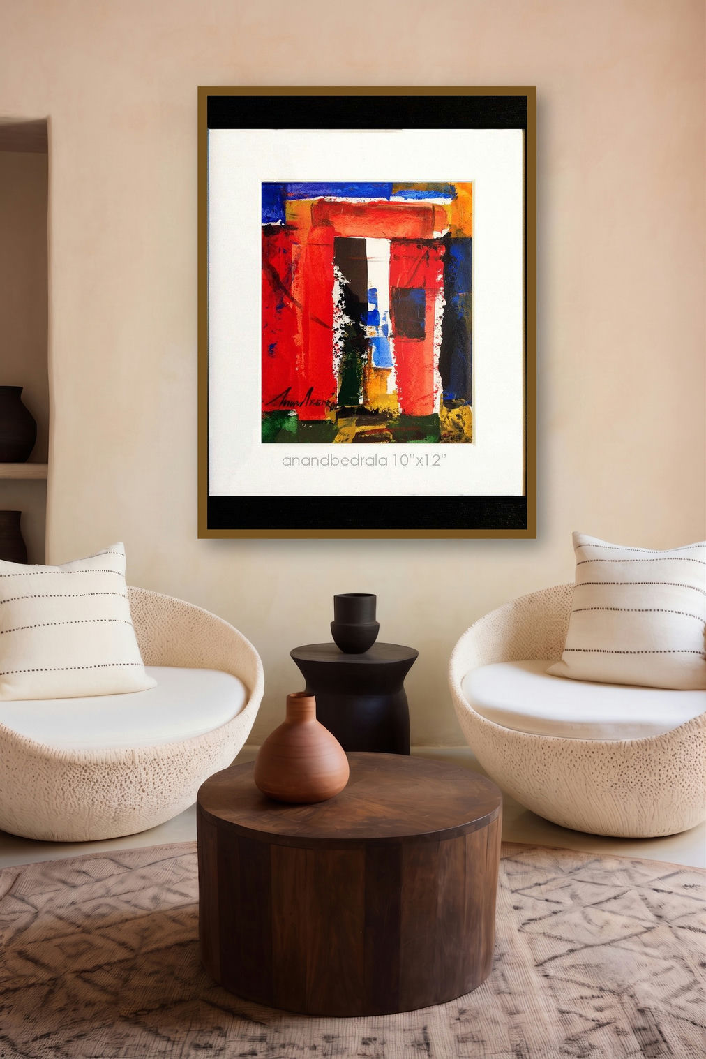 Untitle 5 (City Rhythms) by artist Anndbedrala Bangalore displayed in a Curated gallery