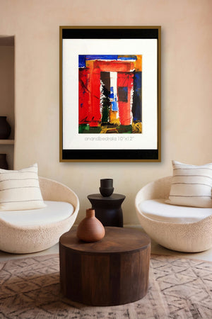 Untitle 5 (City Rhythms) by artist Anndbedrala Bangalore displayed in a Curated gallery
