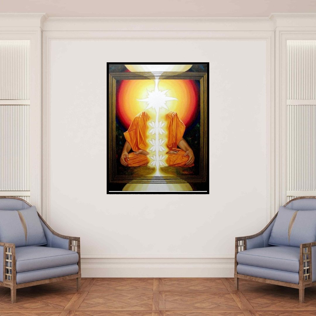 In-situ view of Shaheen Verma's 'Untitle' painting in a room