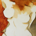 Nude oil painting titled 'Untitle V', 60x20 inches, by artist Surendra Jagtap on Canvas