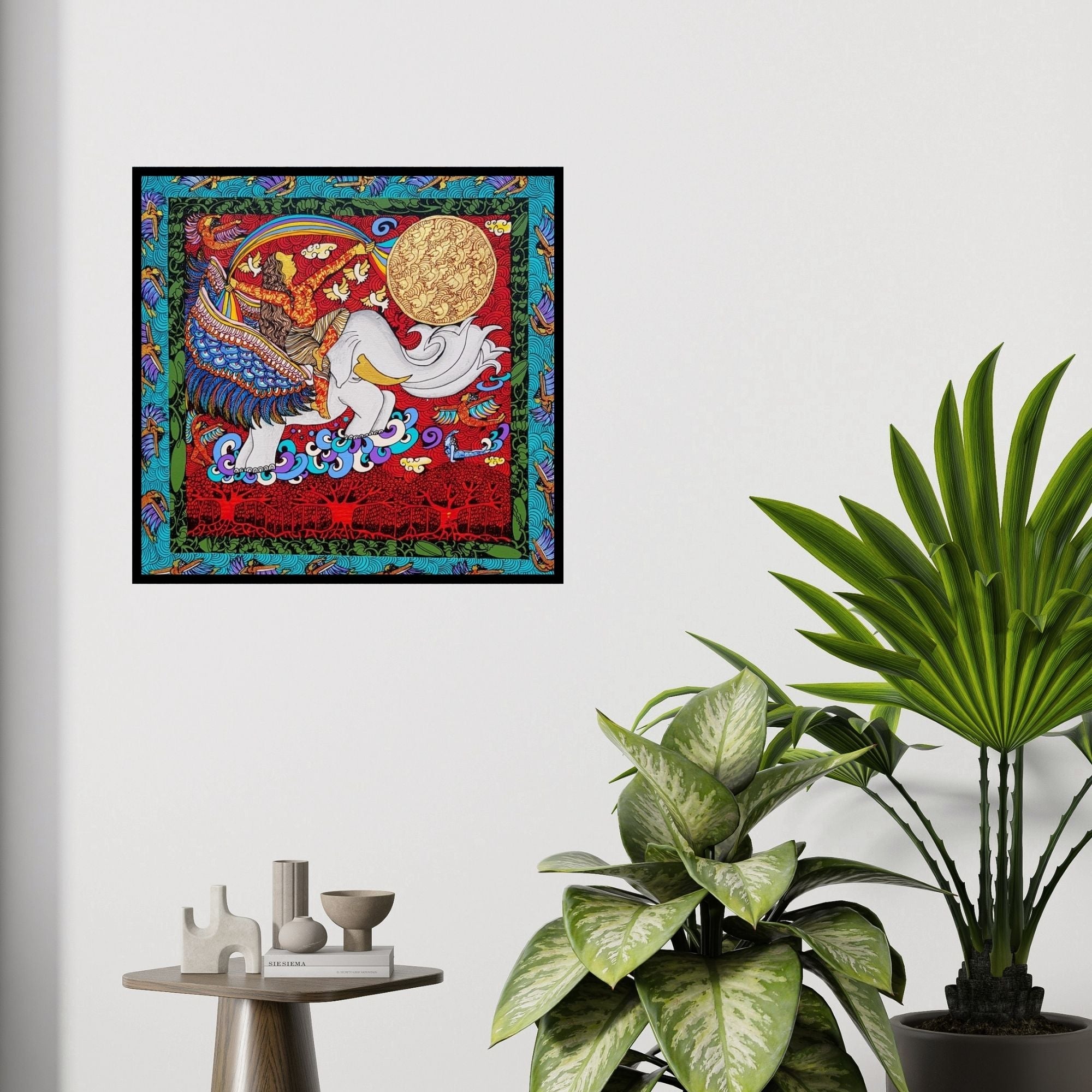 In-situ view of Seema Kohli's 'Untitled 1' painting in a room