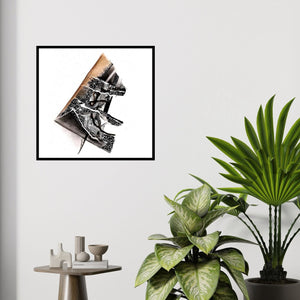 In-situ view of Tabassum Yusuf's 'Untitled 1 (Fractured)' painting in a room