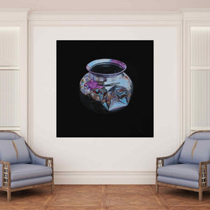 In-situ view of Anjaneyulu G's 'Untitled 1 (Warped Reality)' painting in a room