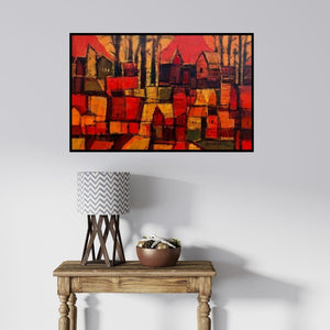 In-situ view of Gurudas Shenoy's 'Untitled 1' painting in a room