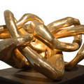 Untitled 1' abstract Bronze sculpture by artist Rambali Prajapati, 17x24 inch, on bronze
