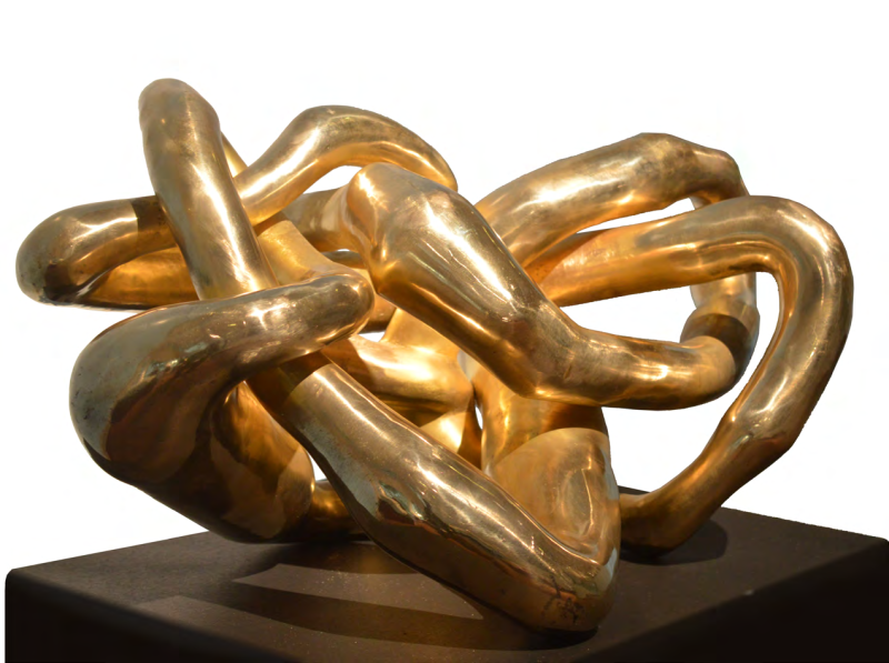 Untitled 1' abstract Bronze sculpture by artist Rambali Prajapati, 17x24 inch, on bronze