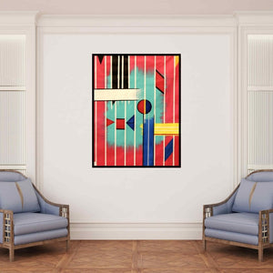 In-situ view of Rasid Pathan's 'Untitled 1 (Untitled)' painting in a room