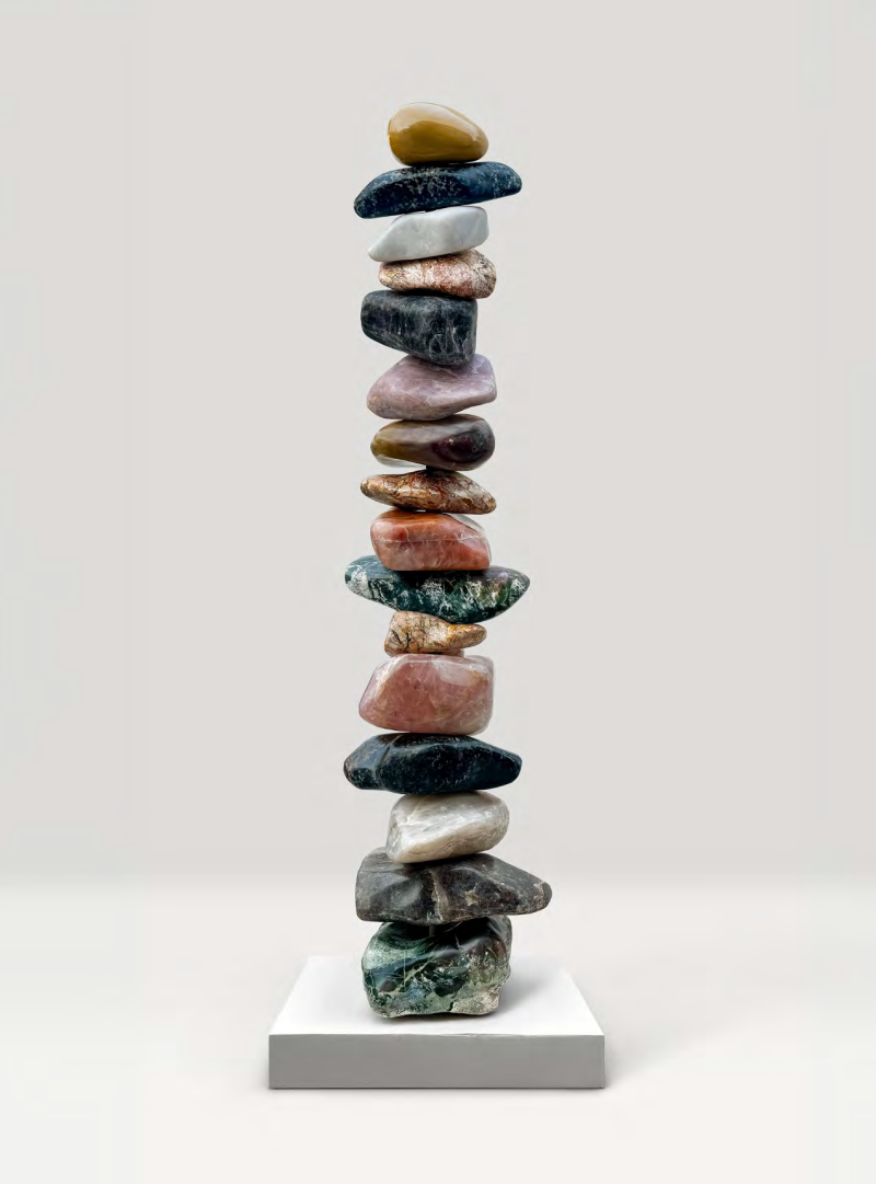 Untitled 1' contemporary Semi Precious Stone sculpture by artist Rambali Prajapati, 60x16 inch, on semi precious stone