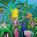 Untitled 1' animals acrylic painting by artist Murali Nagapuzha, 48x60 inch, on canvas