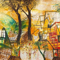 Untitled 1' landscape oil painting by artist Manu Parekh, 40x60 inch, on canvas