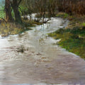 Untitled 1' landscape acrylic painting by artist Dilip Dudhane, 24x30 inch, on canvas