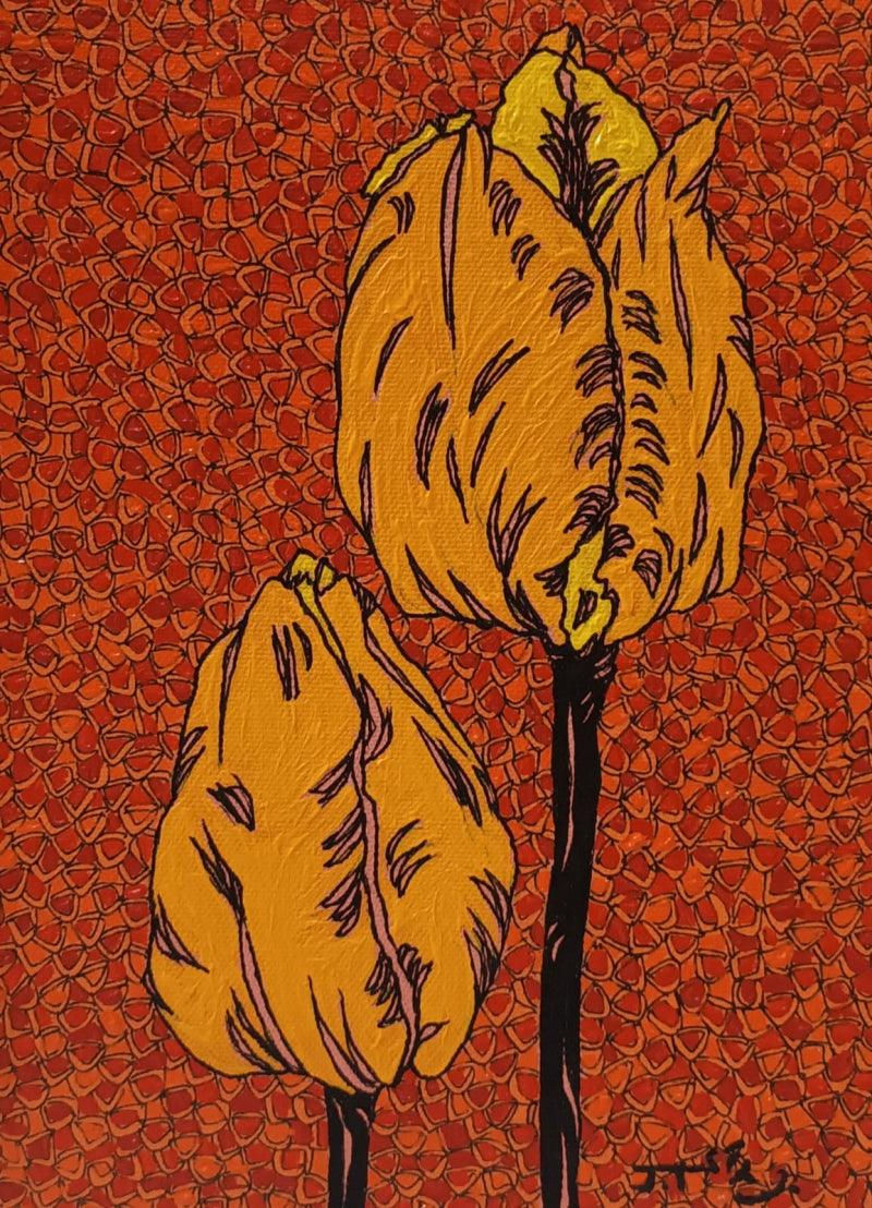 Nature acrylic painting titled 'Untitled 1', 10x7 inches, by artist Rama Krishna V on Canvas