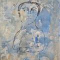 Untitled 1' figurative watercolor painting by artist Sakti Burman, 30x22 inch, on paper