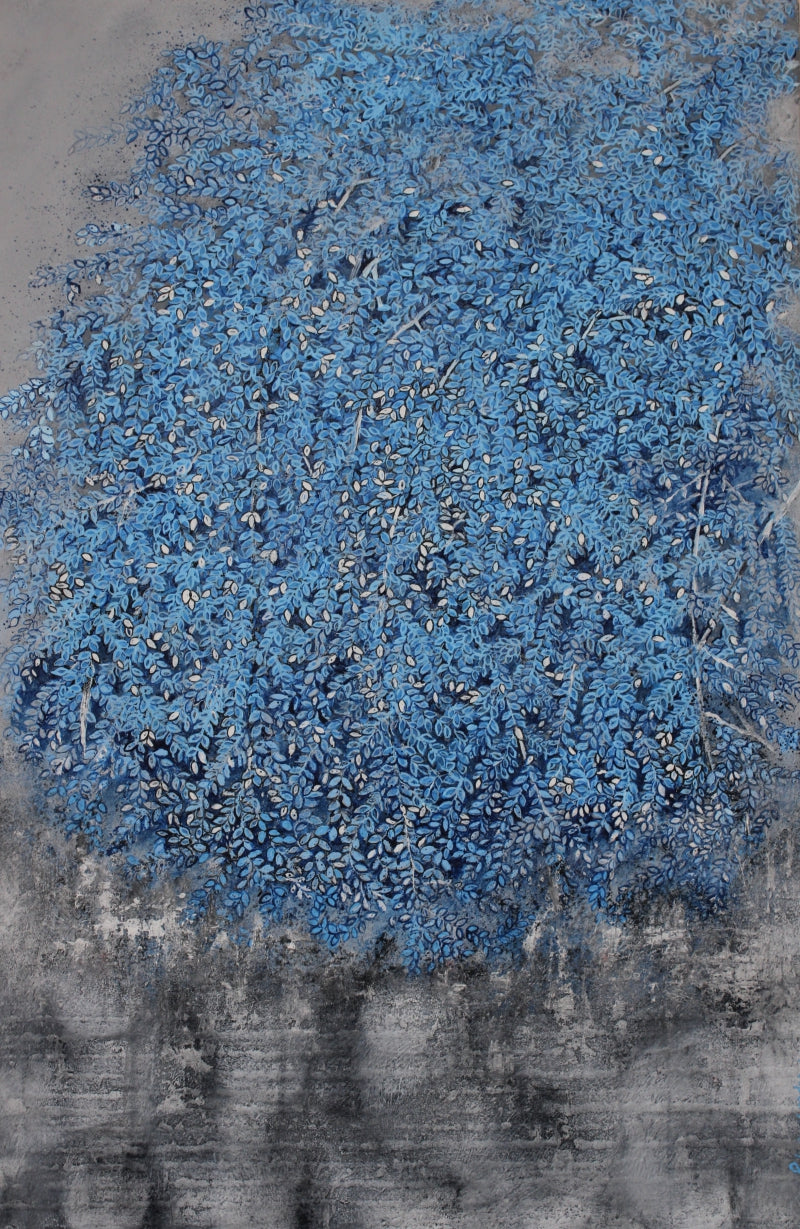 Untitled 1' nature acrylic painting by artist Palash Chandra Naskar, 36x24 inch, on canvas