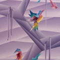 Untitled 1' animals acrylic painting by artist Nirakar Chowdhury, 40x20 inch, on canvas