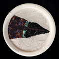 Untitled 1' contemporary mixed-media painting by artist Poonam Kishor, 12x12 inch, on food paper plate
