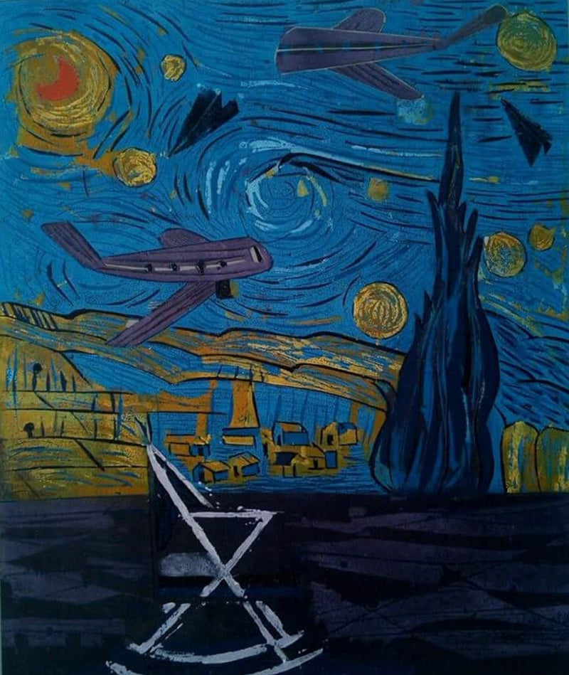 Untitled 1' contemporary mixed-media painting by artist Isha Bawiskar, 12x10 inch, on paper