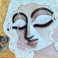 Untitled 1' religious mixed-media painting by artist Subrata Ghosh, 20x20 inch, on canvas